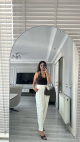 Talia Havuç Pantolon — Ekru